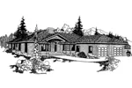 Traditional House Plan Front of Home - Rollingwood Ranch Home 085D-0371 - Shop House Plans and More