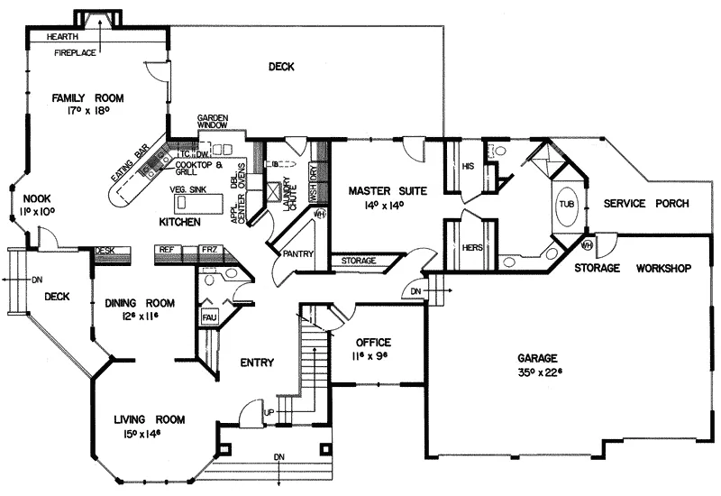 Traditional House Plan First Floor - Colvin Luxury Home 085D-0372 - Search House Plans and More