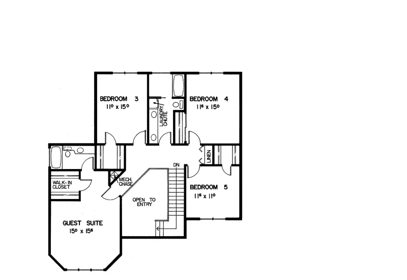 Traditional House Plan Second Floor - Colvin Luxury Home 085D-0372 - Search House Plans and More