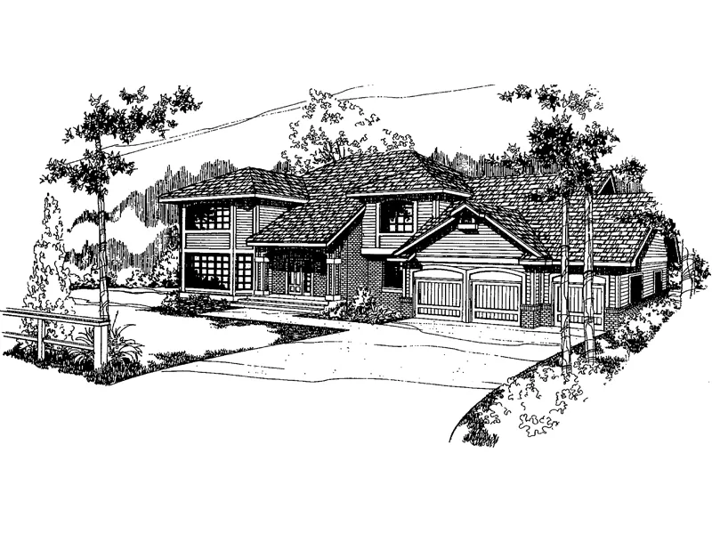 Traditional House Plan Front of Home - Colvin Luxury Home 085D-0372 - Search House Plans and More