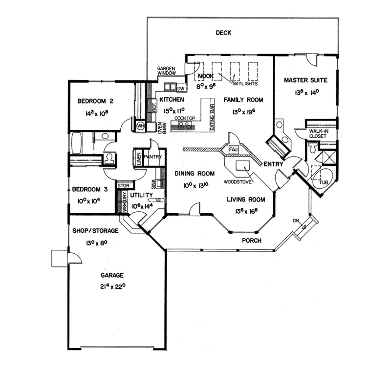 Country House Plan First Floor - Tangrove Country Farmhouse 085D-0373 - Shop House Plans and More