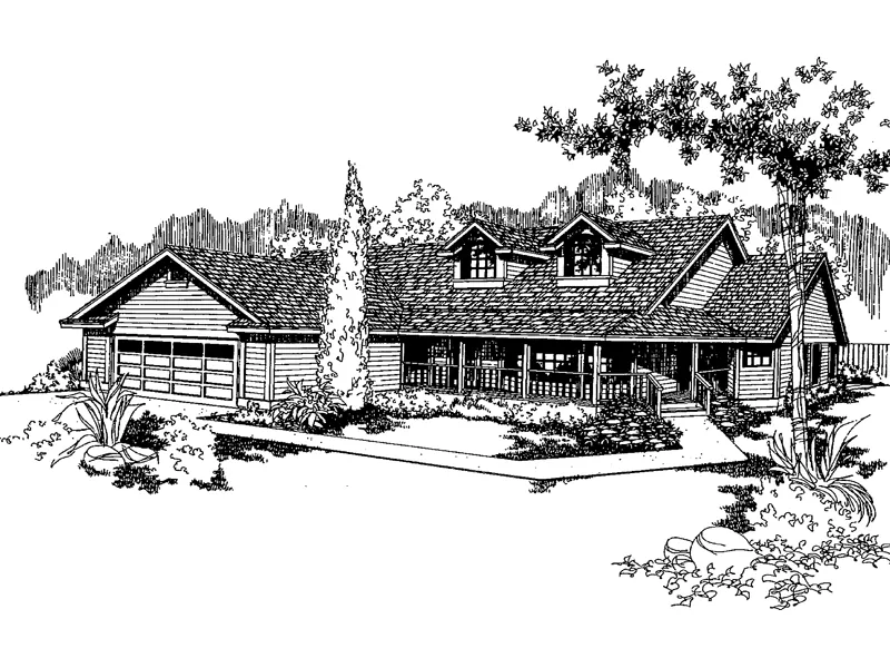Country House Plan Front of Home - Tangrove Country Farmhouse 085D-0373 - Shop House Plans and More