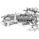 Ranch House Plan Front of Home - Tangrove Country Farmhouse 085D-0373 - Shop House Plans and More