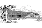 Traditional House Plan Front of Home - Hocking Hill Country Home 085D-0376 - Search House Plans and More