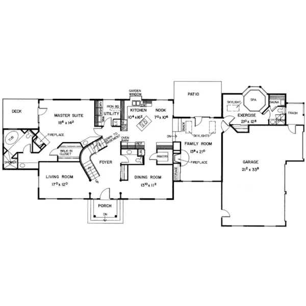 Contemporary House Plan First Floor - Arion Luxury Home 085D-0377 - Search House Plans and More