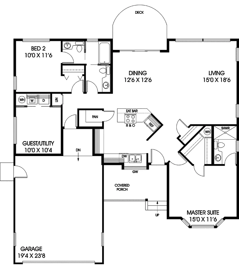 Country House Plan First Floor - Westshyre Ranch Home 085D-0378 - Shop House Plans and More