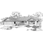 Traditional House Plan Front of Home - Westshyre Ranch Home 085D-0378 - Shop House Plans and More