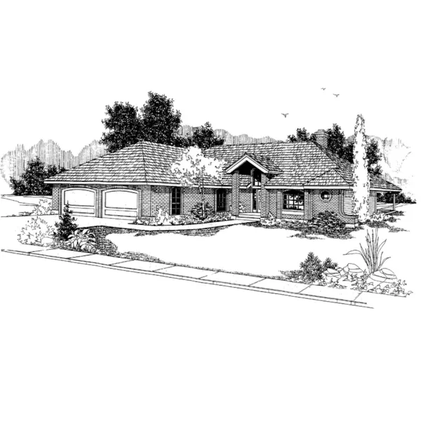 Contemporary House Plan Front of Home - Timberpoint Contemporary Home 085D-0381 - Shop House Plans and More