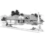 Contemporary House Plan Front of Home - Timberpoint Contemporary Home 085D-0381 - Shop House Plans and More