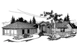 Ranch House Plan Front of Home - Buckhannon Contemporary Home 085D-0382 - Search House Plans and More