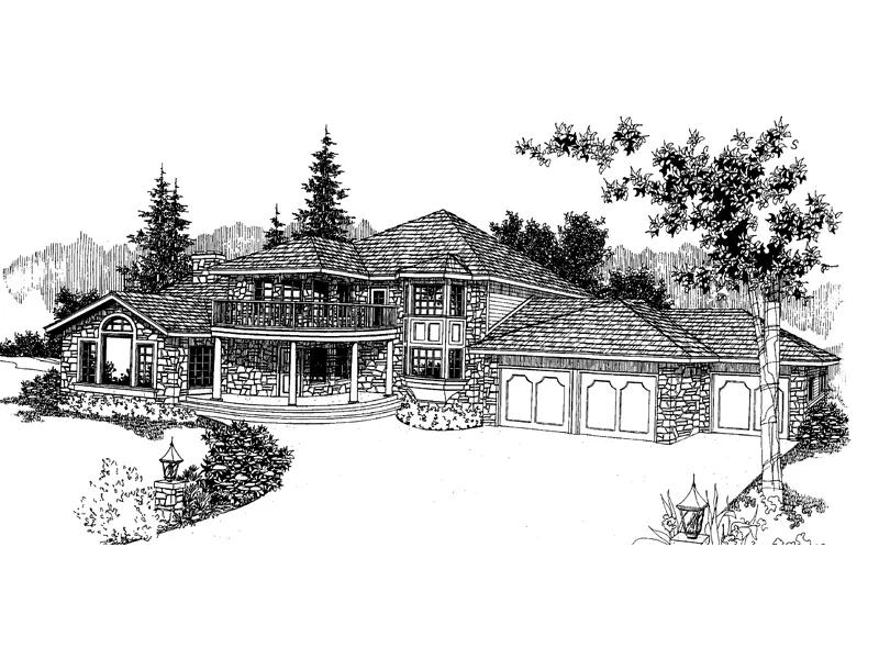 European House Plan Front of Home - Genoa Luxury European Home 085D-0383 - Search House Plans and More
