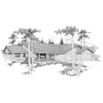 Country House Plan Front of Home - Camellia Ranch Home 085D-0384 - Search House Plans and More