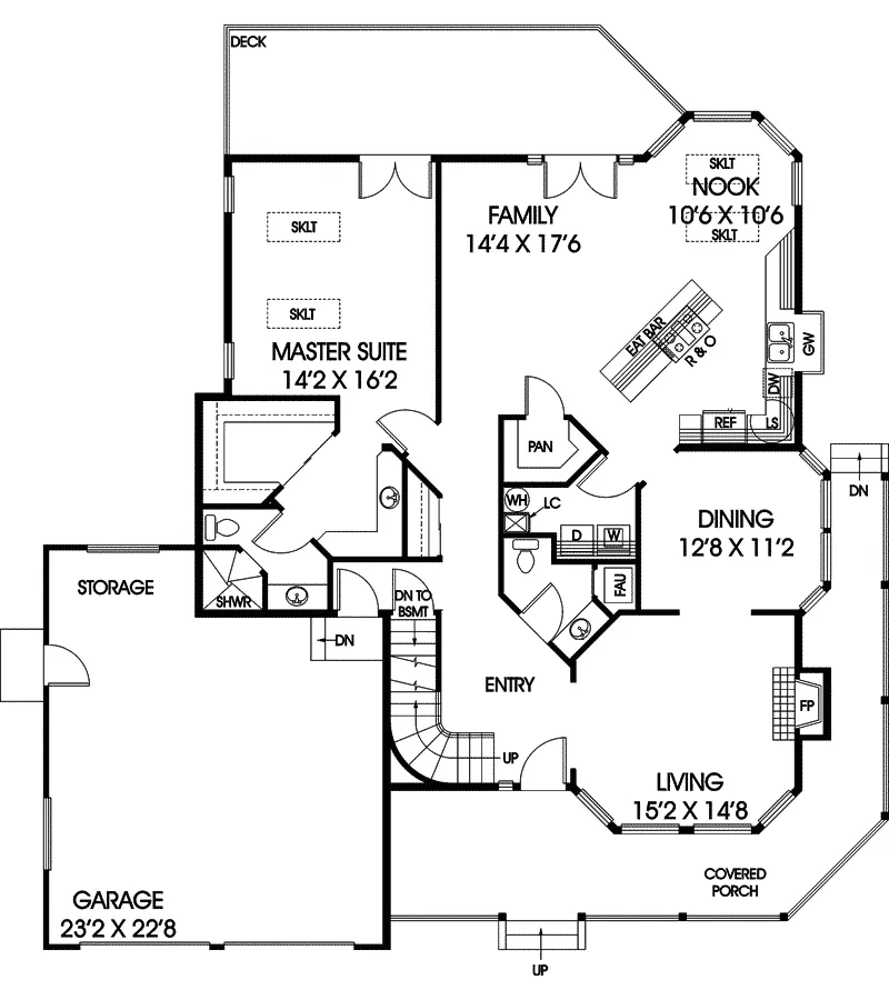 Traditional House Plan First Floor - Siriana Country Home 085D-0385 - Shop House Plans and More