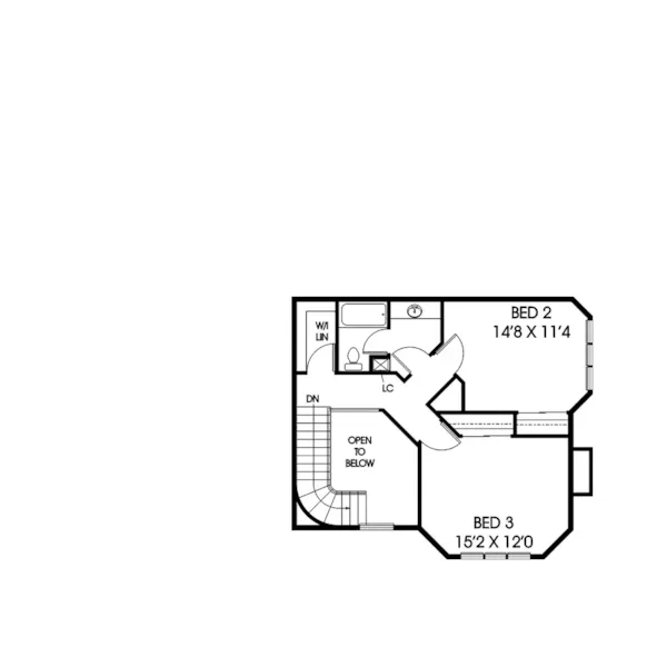 Traditional House Plan Second Floor - Siriana Country Home 085D-0385 - Shop House Plans and More