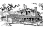 Traditional House Plan Front of Home - Siriana Country Home 085D-0385 - Shop House Plans and More