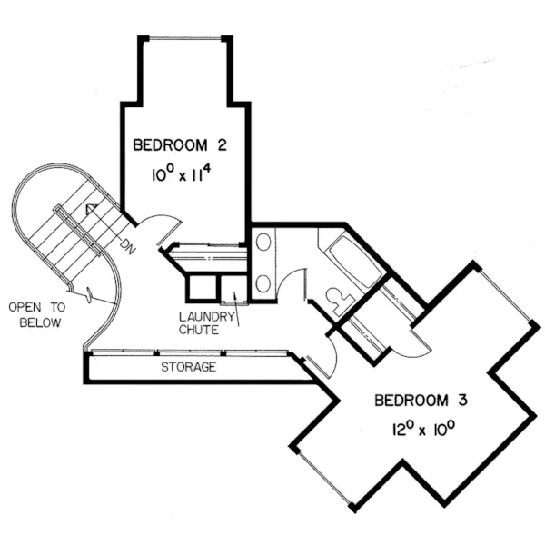 Tudor House Plan Second Floor - Archer Manor Luxury Home 085D-0386 - Search House Plans and More