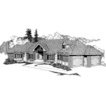 Tudor House Plan Front of Home - Archer Manor Luxury Home 085D-0386 - Search House Plans and More