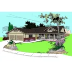 Traditional House Plan Front of House 085D-0387