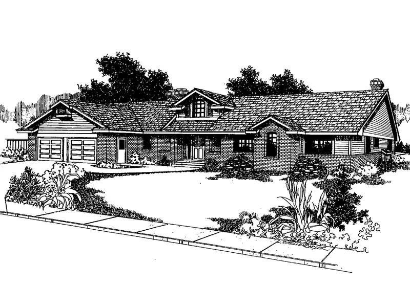 Bungalow House Plan Front of Home - Timbercrest Contemporary Home 085D-0388 - Shop House Plans and More