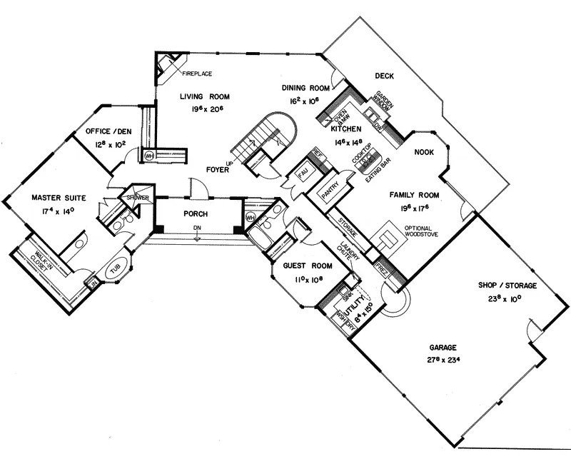 European House Plan First Floor - Lucca European Home 085D-0389 - Shop House Plans and More