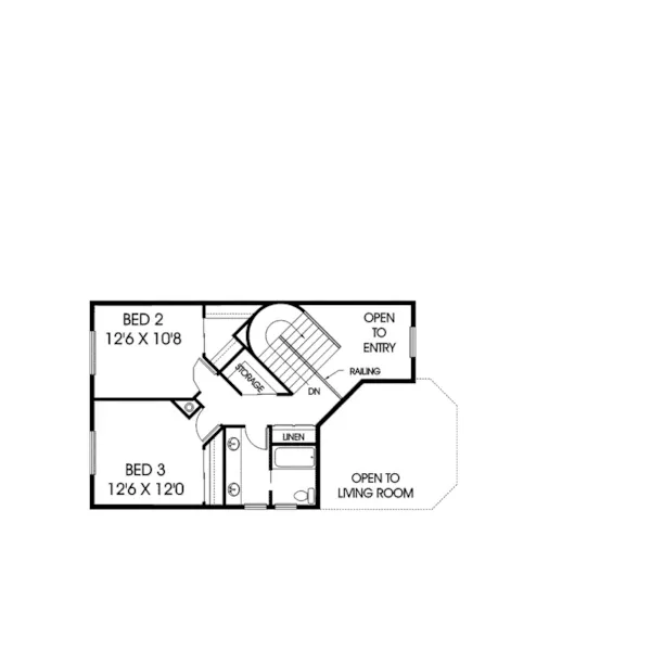 Traditional House Plan Second Floor - Grovers Cliff Country Farmhouse 085D-0390 - Search House Plans and More