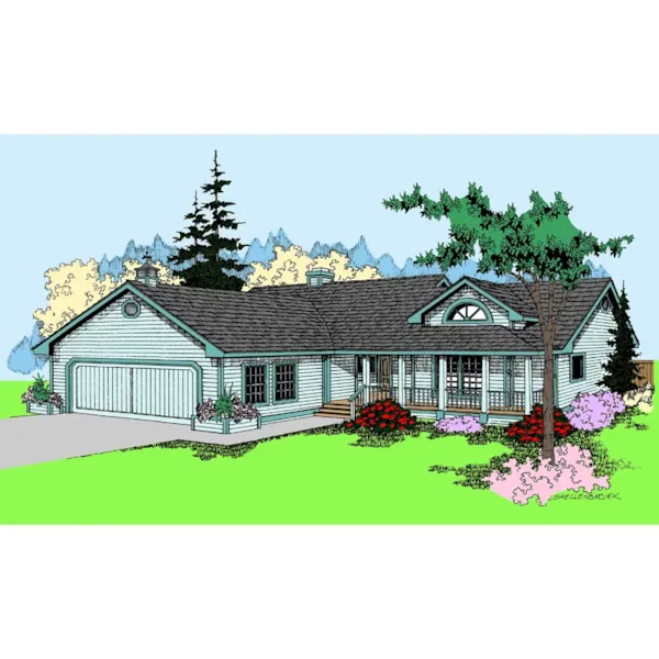 Ranch House Plan Front of Home - Whitmoor Forest Ranch Home 085D-0392 - Shop House Plans and More