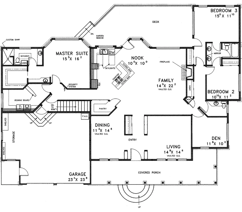 Country House Plan First Floor - Robandee Country Farmhouse 085D-0393 - Shop House Plans and More