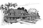 Farmhouse Plan Front of Home - La Follette Victorian Home 085D-0394 - Shop House Plans and More