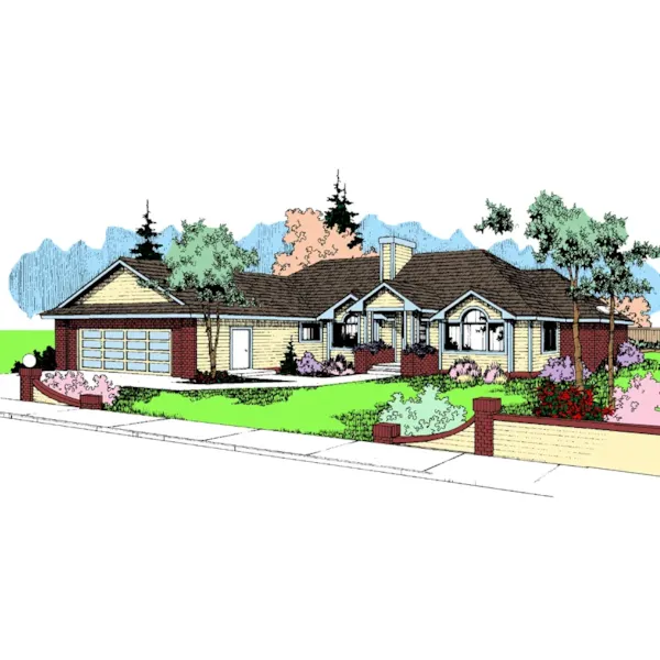 Traditional House Plan Front of Home - Thornhill Contemporary Home 085D-0397 - Shop House Plans and More