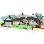 Traditional House Plan Front of House 085D-0397