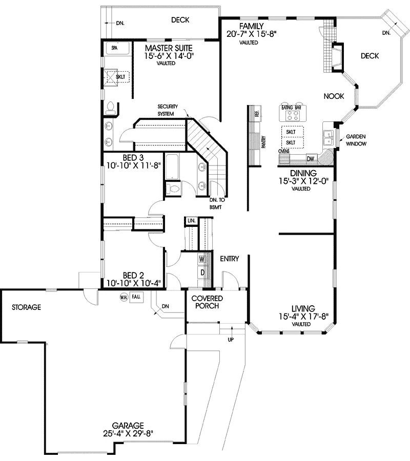 Country House Plan First Floor - Basalt Mill Contemporary Home 085D-0399 - Search House Plans and More
