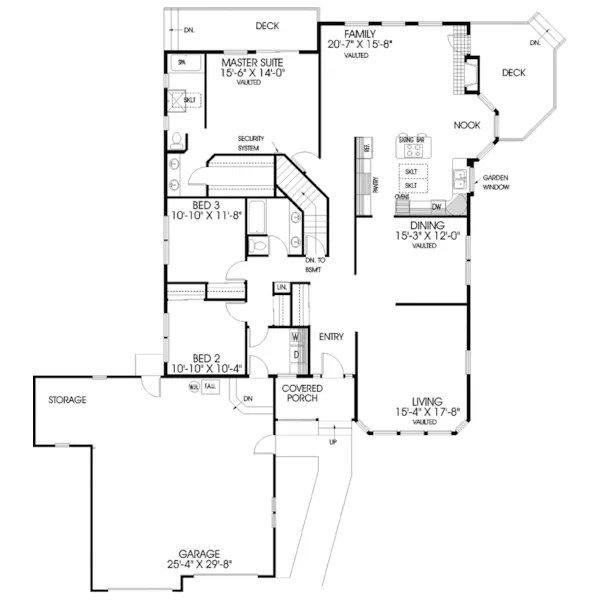 Country House Plan First Floor - Basalt Mill Contemporary Home 085D-0399 - Search House Plans and More