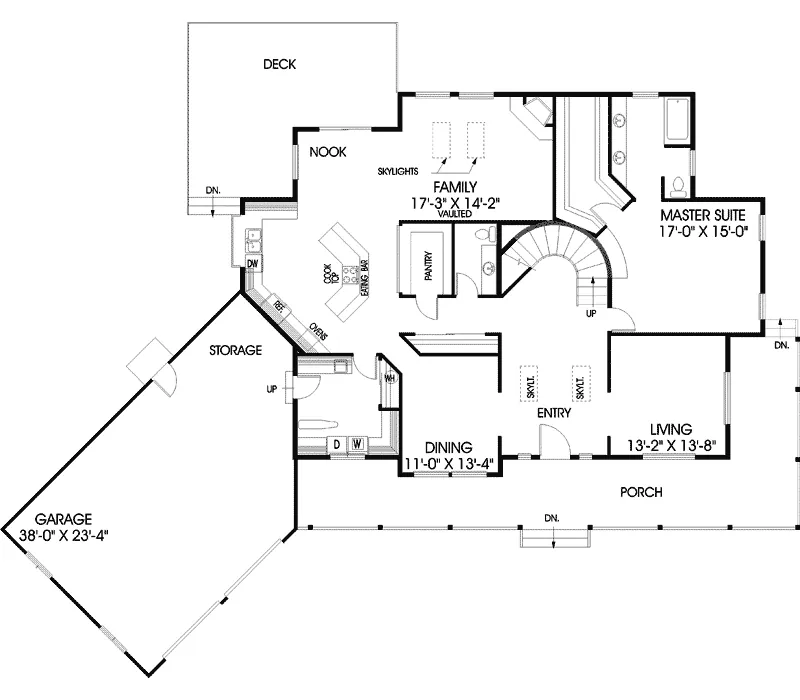 Country House Plan First Floor - Canterfield Country Farmhouse 085D-0400 - Search House Plans and More