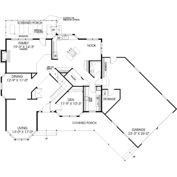 Country House Plan First Floor - Mirabelle Victorian Home 085D-0401 - Shop House Plans and More