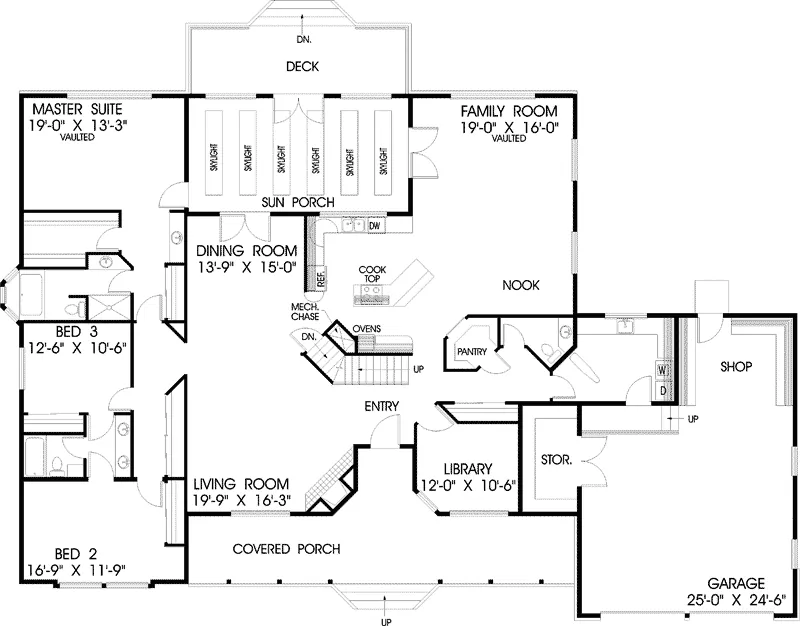 Farmhouse Plan First Floor - Beringer Country Home 085D-0404 - Search House Plans and More
