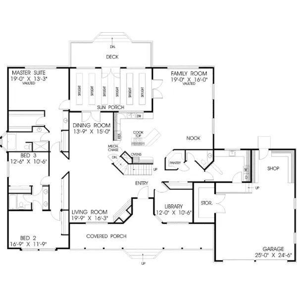 Country House Plan First Floor - Beringer Country Home 085D-0404 - Search House Plans and More