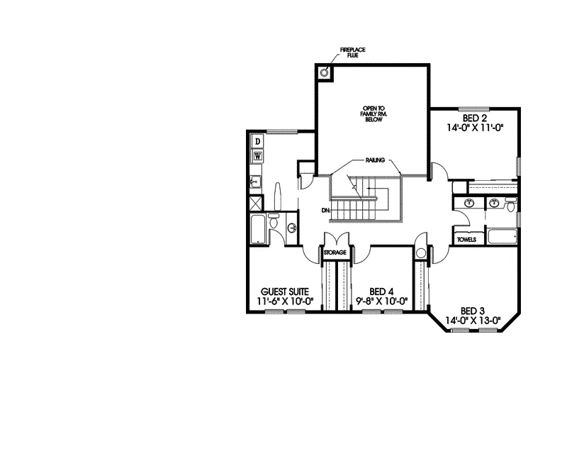 Country House Plan Second Floor - Neville Walk Country Farmhouse  085D-0409 - Shop House Plans and More