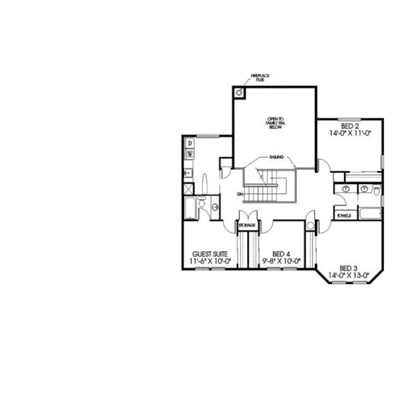 Farmhouse Plan Second Floor - Neville Walk Country Farmhouse  085D-0409 - Shop House Plans and More