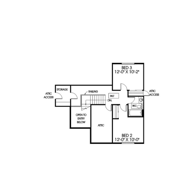 Contemporary House Plan Second Floor - Pierre Contemporary Country Home 085D-0414 - Shop House Plans and More