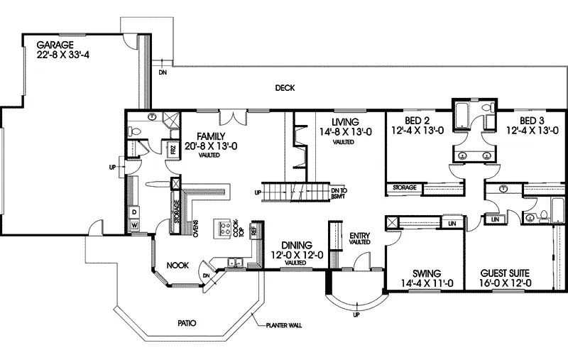 Contemporary House Plan First Floor - Ardmore Farm Luxury Home 085D-0418 - Search House Plans and More