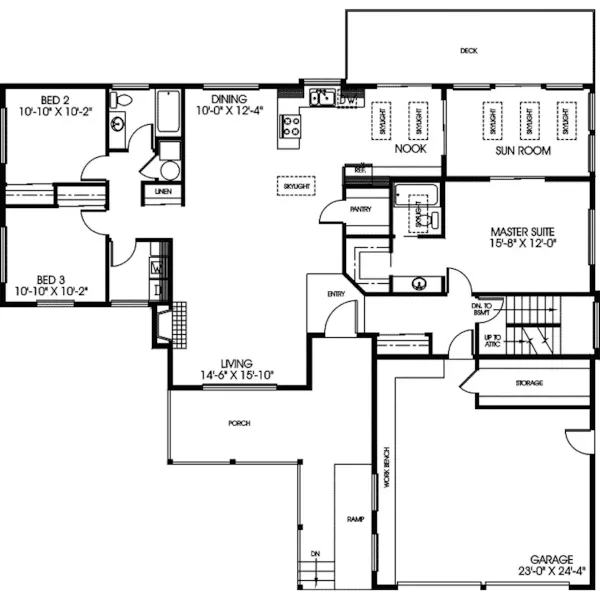 Contemporary House Plan First Floor - Dorchester Place Rustic Home 085D-0420 - Search House Plans and More