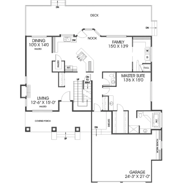 Country House Plan First Floor - Ruthglen Rustic Home 085D-0421 - Shop House Plans and More