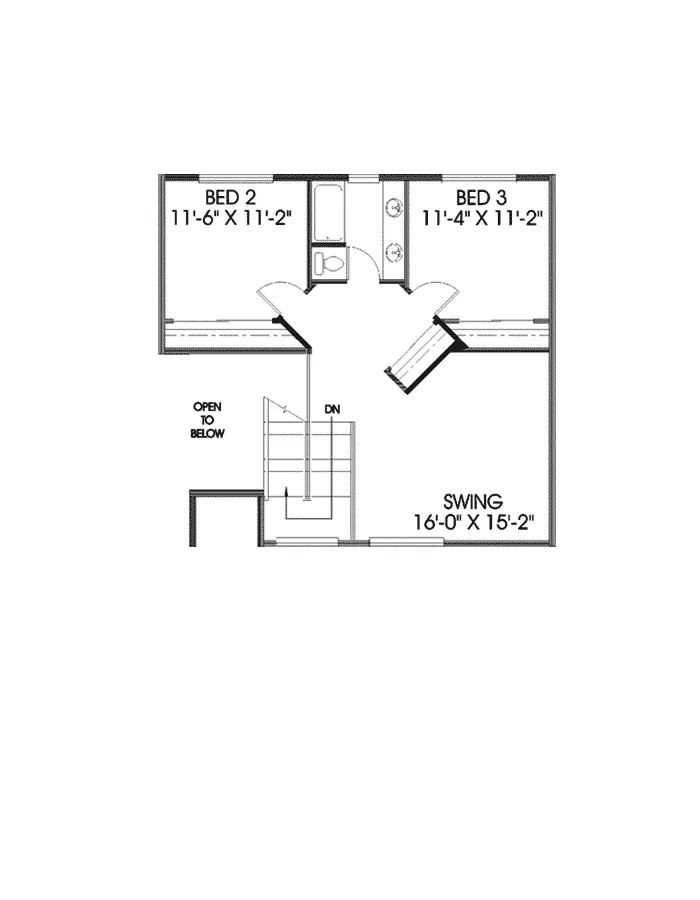 Craftsman House Plan Second Floor - Ruthglen Rustic Home 085D-0421 - Shop House Plans and More
