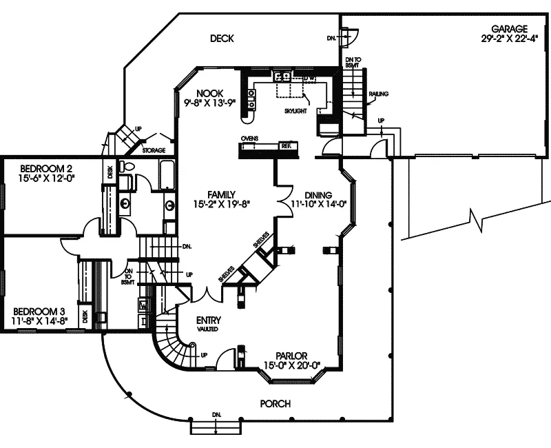 Country House Plan First Floor - Pine Valley Contemporary Home 085D-0426 - Shop House Plans and More