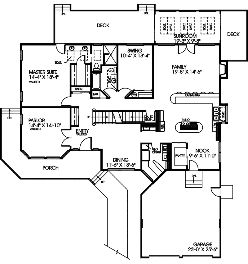 Traditional House Plan First Floor - Armant Country Home 085D-0428 - Search House Plans and More