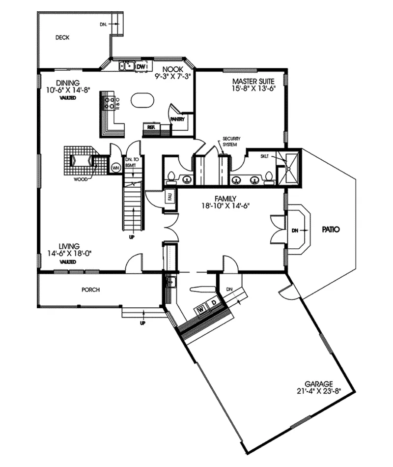 Traditional House Plan First Floor - Dardenne Country Home 085D-0429 - Search House Plans and More