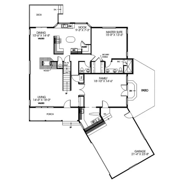 Country House Plan First Floor - Dardenne Country Home 085D-0429 - Search House Plans and More