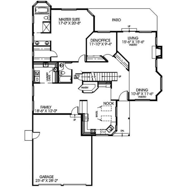 Contemporary House Plan First Floor - Tamaron Place Contemporary Home 085D-0430 - Shop House Plans and More