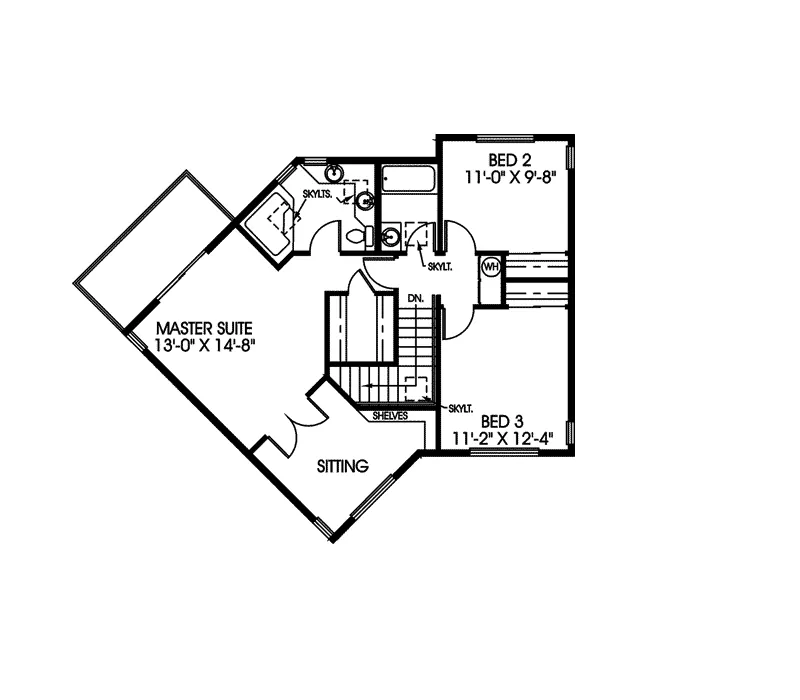 Modern House Plan Second Floor - Almond Tree Contemporary Home 085D-0431 - Search House Plans and More