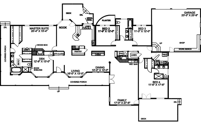 Country House Plan First Floor - Aspromonte Luxury Ranch Home 085D-0436 - Search House Plans and More